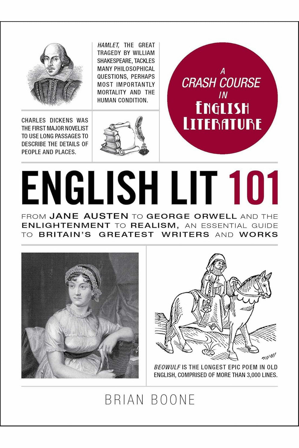 English Lit 101: From Jane Austen to George Orwell and the Enlightenment to Realism, an Essential Guide to Britain's Greatest Writers and Works by Boone Brian